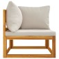 vidaXL Set Divani da Giardino 2pz con Cuscini Legno Massello di Acacia