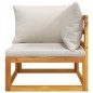 vidaXL Set Divani da Giardino 2pz con Cuscini Legno Massello di Acacia