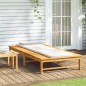 vidaXL Lettino Cuscino e Guanciale Bianco Crema Legno Massello Acacia vidaXL Lettino Cuscino e Guanciale Bianco Crema Legno Massello Acacia