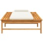 vidaXL Lettino Cuscino e Guanciale Bianco Crema Legno Massello Acacia vidaXL Lettino Cuscino e Guanciale Bianco Crema Legno Massello Acacia