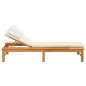 vidaXL Lettino Cuscino e Guanciale Bianco Crema Legno Massello Acacia vidaXL Lettino Cuscino e Guanciale Bianco Crema Legno Massello Acacia
