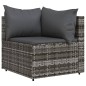 vidaXL Set Divani da Giardino 3 pz con Cuscini in Polyrattan Grigio vidaXL Set Divani da Giardino 3 pz con Cuscini in Polyrattan Grigio