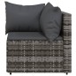 vidaXL Set Divani da Giardino 3 pz con Cuscini in Polyrattan Grigio vidaXL Set Divani da Giardino 3 pz con Cuscini in Polyrattan Grigio