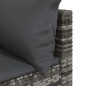 vidaXL Set Divani da Giardino 3 pz con Cuscini in Polyrattan Grigio vidaXL Set Divani da Giardino 3 pz con Cuscini in Polyrattan Grigio