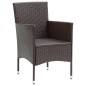vidaXL Sedie da Pranzo per Giardino 4 pz in Polyrattan Marrone vidaXL Sedie da Pranzo per Giardino 4 pz in Polyrattan Marrone