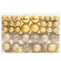 vidaXL Set Palline di Natale 111 pz Oro in Polistirene vidaXL Set Palline di Natale 111 pz Oro in Polistirene