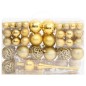 vidaXL Set Palline di Natale 111 pz Oro in Polistirene vidaXL Set Palline di Natale 111 pz Oro in Polistirene