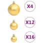 vidaXL Set Palline di Natale 111 pz Oro in Polistirene vidaXL Set Palline di Natale 111 pz Oro in Polistirene