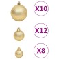 vidaXL Set Palline di Natale 111 pz Oro in Polistirene vidaXL Set Palline di Natale 111 pz Oro in Polistirene