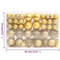 vidaXL Set Palline di Natale 111 pz Oro in Polistirene vidaXL Set Palline di Natale 111 pz Oro in Polistirene