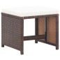 vidaXL Sgabelli da Giardino 4 pz con Cuscini in Polyrattan Marrone vidaXL Sgabelli da Giardino 4 pz con Cuscini in Polyrattan Marrone