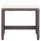 vidaXL Sgabelli da Giardino 4 pz con Cuscini in Polyrattan Marrone vidaXL Sgabelli da Giardino 4 pz con Cuscini in Polyrattan Marrone