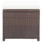 vidaXL Sgabelli da Giardino 4 pz con Cuscini in Polyrattan Marrone vidaXL Sgabelli da Giardino 4 pz con Cuscini in Polyrattan Marrone