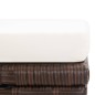 vidaXL Sgabelli da Giardino 4 pz con Cuscini in Polyrattan Marrone vidaXL Sgabelli da Giardino 4 pz con Cuscini in Polyrattan Marrone