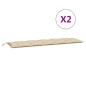 vidaXL Cuscino per Panca Beige 180 cm in Tessuto Oxford