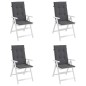 vidaXL Cuscini per Sedie 4 pz Antracite 120x50x3 cm in Tessuto