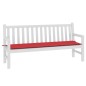 vidaXL Cuscino per Panca Rosso 180x50x3 cm in Tessuto Oxford