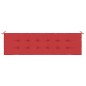 vidaXL Cuscino per Panca Rosso 180x50x3 cm in Tessuto Oxford
