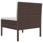 vidaXL Sedie da Giardino 3 pz con Cuscini in Polyrattan Marroni vidaXL Sedie da Giardino 3 pz con Cuscini in Polyrattan Marroni
