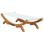 vidaXL Lettino Prendisole 100x188,5x44 cm in Legno Curvato Crema vidaXL Lettino Prendisole 100x188,5x44 cm in Legno Curvato Crema