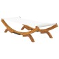 vidaXL Lettino Prendisole 100x188,5x44 cm in Legno Curvato Crema vidaXL Lettino Prendisole 100x188,5x44 cm in Legno Curvato Crema