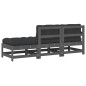 vidaXL Set Divani da Giardino 3pz con Cuscini in Legno Massello Grigio vidaXL Set Divani da Giardino 3pz con Cuscini in Legno Massello Grigio