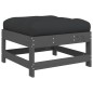 vidaXL Set Divani da Giardino 3pz con Cuscini in Legno Massello Grigio vidaXL Set Divani da Giardino 3pz con Cuscini in Legno Massello Grigio