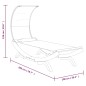 vidaXL Lettino con Tettuccio 100x200x126 cm in Legno Curvato Antracite vidaXL Lettino con Tettuccio 100x200x126 cm in Legno Curvato Antracite