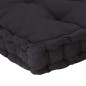 vidaXL Cuscino per Pallet e Pavimento in Cotone 120x80x10 cm Nero vidaXL Cuscino per Pallet e Pavimento in Cotone 120x80x10 cm Nero