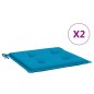 vidaXL Cuscini per Sedia 2 pz Blu 50x50x3 cm in Tessuto Oxford