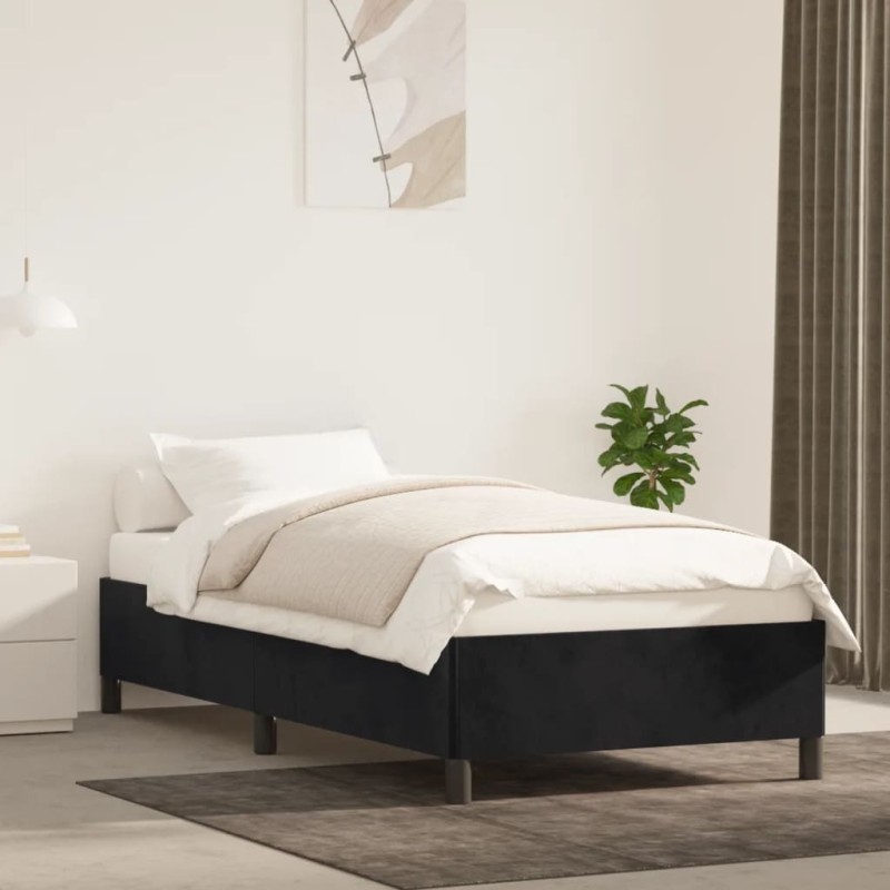 vidaXL Giroletto Nero 80x200 cm in Velluto vidaXL Giroletto Nero 80x200 cm in Velluto