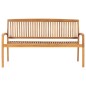 Panchina da Giardino Impilabile e Cuscino 159cm Teak Massello