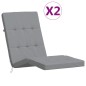 vidaXL Cuscini per Sedia a Sdraio 2 pz Grigio in Tessuto Oxford vidaXL Cuscini per Sedia a Sdraio 2 pz Grigio in Tessuto Oxford