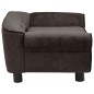vidaXL Divano per Cani Marrone 72x45x30 cm in Peluche vidaXL Divano per Cani Marrone 72x45x30 cm in Peluche