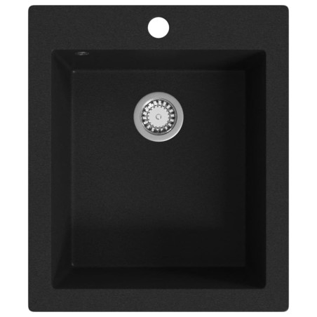 vidaXL Lavandino Cucina Granito Nero solo Lavello ad Incasso 