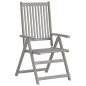 Sedie da Giardino Reclinabili 2pz con Cuscini Massello Acacia Sedie da Giardino Reclinabili 2pz con Cuscini Massello Acacia