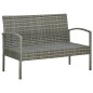 vidaXL Set Divani da Giardino 4 pz con Cuscini in Polyrattan Grigio vidaXL Set Divani da Giardino 4 pz con Cuscini in Polyrattan Grigio