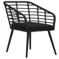 vidaXL Set da Bistrot 3 pz in Polyrattan Nero vidaXL Set da Bistrot 3 pz in Polyrattan Nero