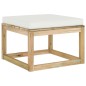 Sgabello da Giardino con Cuscino Legno di Pino Verde Impregnato Sgabello da Giardino con Cuscino Legno di Pino Verde Impregnato