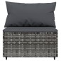 vidaXL Divani Centrali da Giardino con Cuscini 2pz Polyrattan Grigio