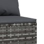 vidaXL Divani Centrali da Giardino con Cuscini 2pz Polyrattan Grigio