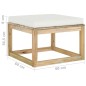Sgabello da Giardino con Cuscino Legno di Pino Verde Impregnato Sgabello da Giardino con Cuscino Legno di Pino Verde Impregnato