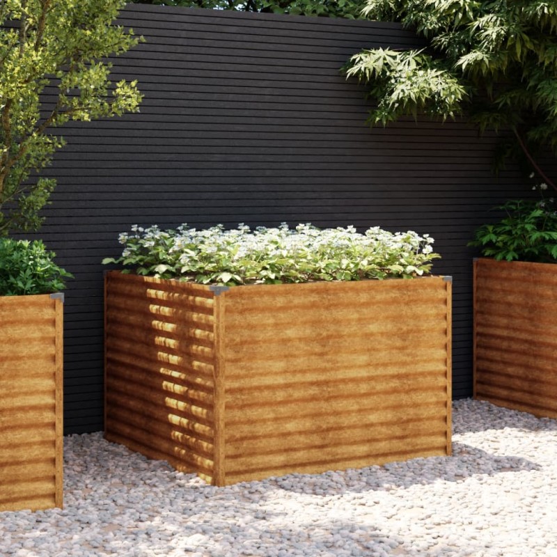 vidaXL Fioriera Rialzata da Giardino 100x100x69 cm in Acciaio Corten vidaXL Fioriera Rialzata da Giardino 100x100x69 cm in Acciaio Corten