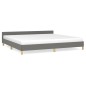 vidaXL Giroletto senza Materasso Grigio Scuro 200x200 cm Tessuto vidaXL Giroletto senza Materasso Grigio Scuro 200x200 cm Tessuto