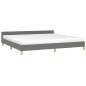 vidaXL Giroletto senza Materasso Grigio Scuro 200x200 cm Tessuto vidaXL Giroletto senza Materasso Grigio Scuro 200x200 cm Tessuto