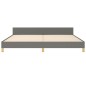 vidaXL Giroletto senza Materasso Grigio Scuro 200x200 cm Tessuto vidaXL Giroletto senza Materasso Grigio Scuro 200x200 cm Tessuto
