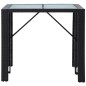 vidaXL Set da Bar da Giardino 5 pz in Polyrattan e Vetro Nero vidaXL Set da Bar da Giardino 5 pz in Polyrattan e Vetro Nero