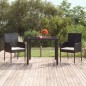 vidaXL Sedie da Giardino con Cuscini 2 pz in Polyrattan Nere vidaXL Sedie da Giardino con Cuscini 2 pz in Polyrattan Nere