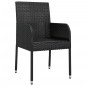 vidaXL Sedie da Giardino con Cuscini 2 pz in Polyrattan Nere vidaXL Sedie da Giardino con Cuscini 2 pz in Polyrattan Nere