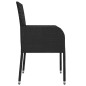 vidaXL Sedie da Giardino con Cuscini 2 pz in Polyrattan Nere vidaXL Sedie da Giardino con Cuscini 2 pz in Polyrattan Nere